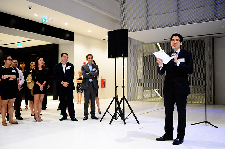 Lawrence Chong, CEO at Consulus, speaks as GOH of the launch event held at the National Design Centre.