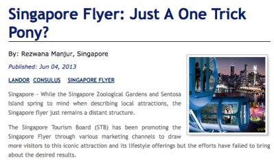 Lawrence Chong on the Failure of the Singapore Flyer