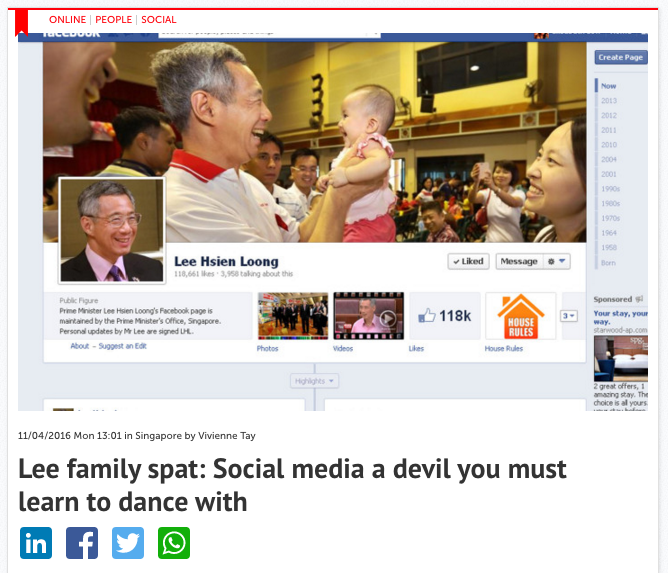 Lee family spat: Social media a devil you must learn to dance with – Consulus comments on Marketing Magazine