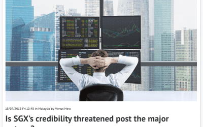 Is SGX’s credibility threatened post the major outage? – Consulus comments on Marketing Magazine